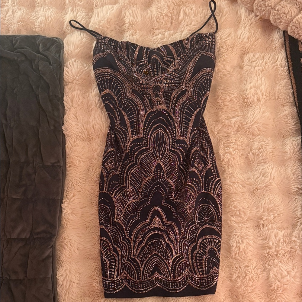 Jump Black and Pink Patterned Dress
